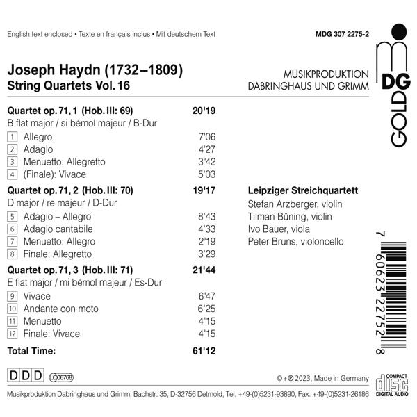 Leipziger Streichquartett - String Quartets Vol.16  - (CD)