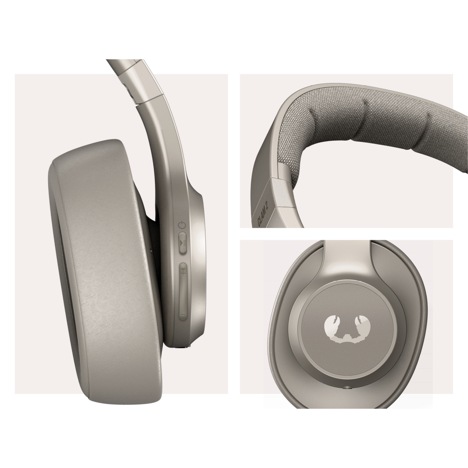 FRESH 'N REBEL Clam 2 - Silky Sand Over-ear Hoofdtelefoon Beige