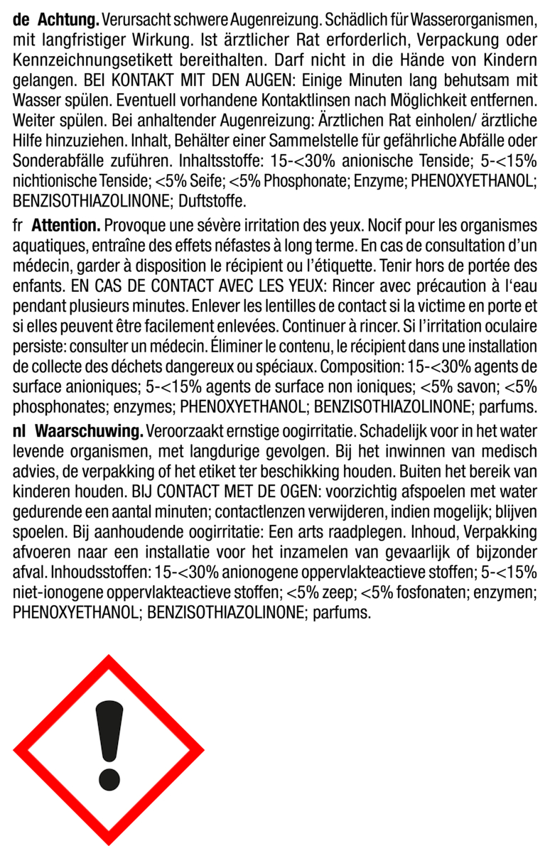 Ein Ausrufezeichen in einem roten Diamanten wird mit Text über potenzielle Gefahren angezeigt.