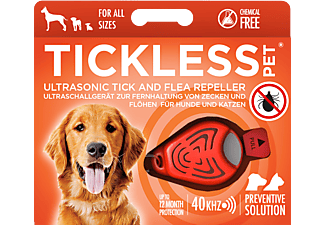 TICKLESS Pet ultrahangos kullancs- és bolhariasztó kutyáknak, narancssárga (PRO10-101OR)