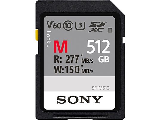 SONY SF-M512 - Scheda di memoria SDXC  (512 GB, 277 MB/s, Nero)