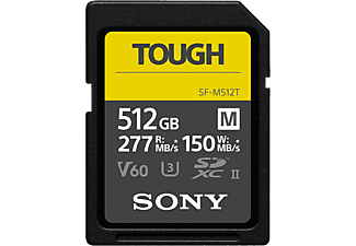 SONY TOUGH SF-M512T - Carte mémoire SDXC  (512 GB, 277 MB/s, Noir)