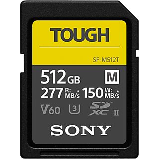 SONY TOUGH SF-M512T - Carte mémoire SDXC  (512 GB, 277 MB/s, Noir)