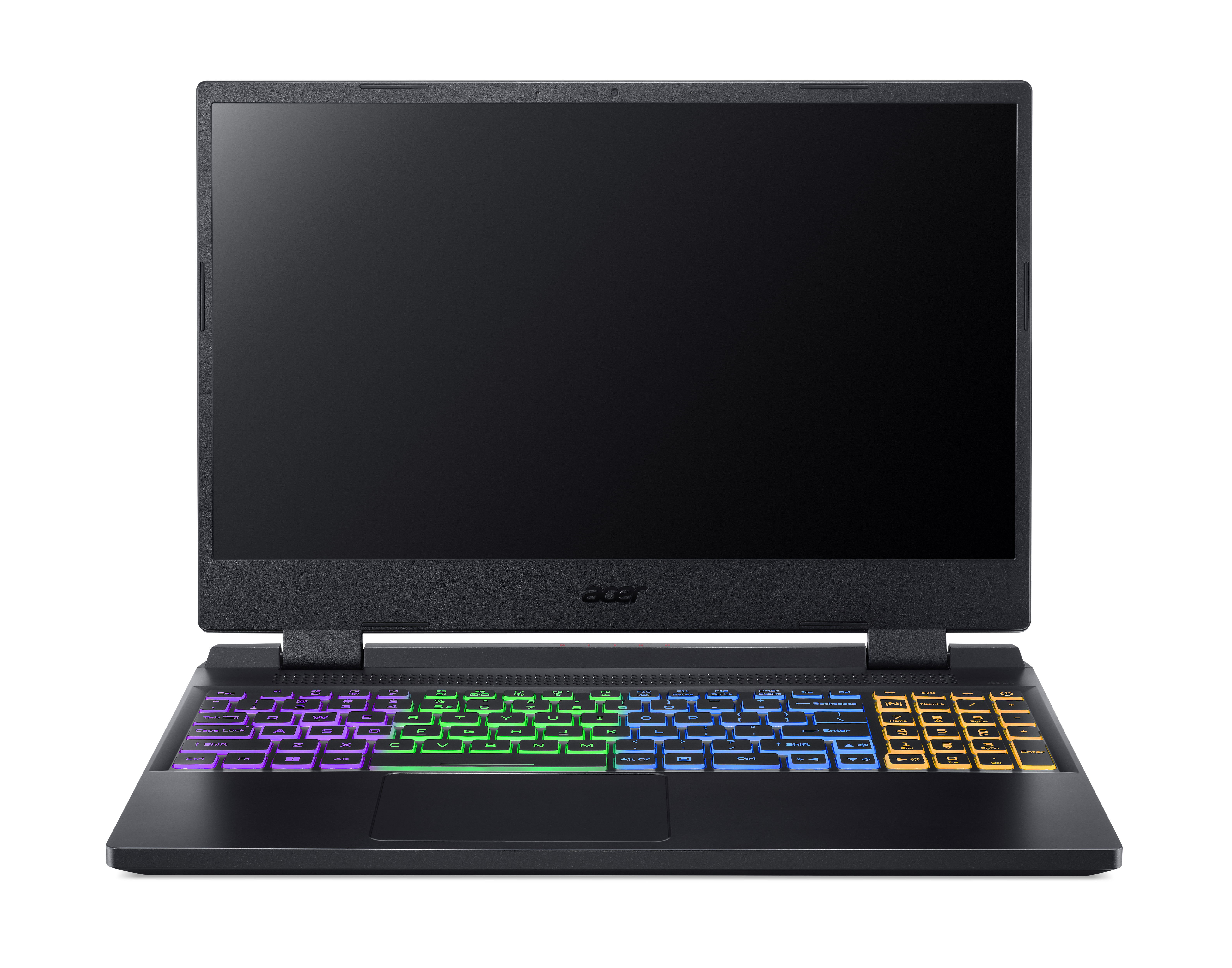 Ein Acer-Laptop mit bunter Tastatur.