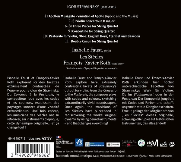 Isabelle Faust Francois-xavier Roth - Violin Concerto And Chamber Works  - (CD)
