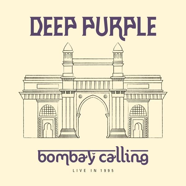 Deep Purple-Albumcover, Strichzeichnung eines Gebäudes, Bombay Calling, live 1995.