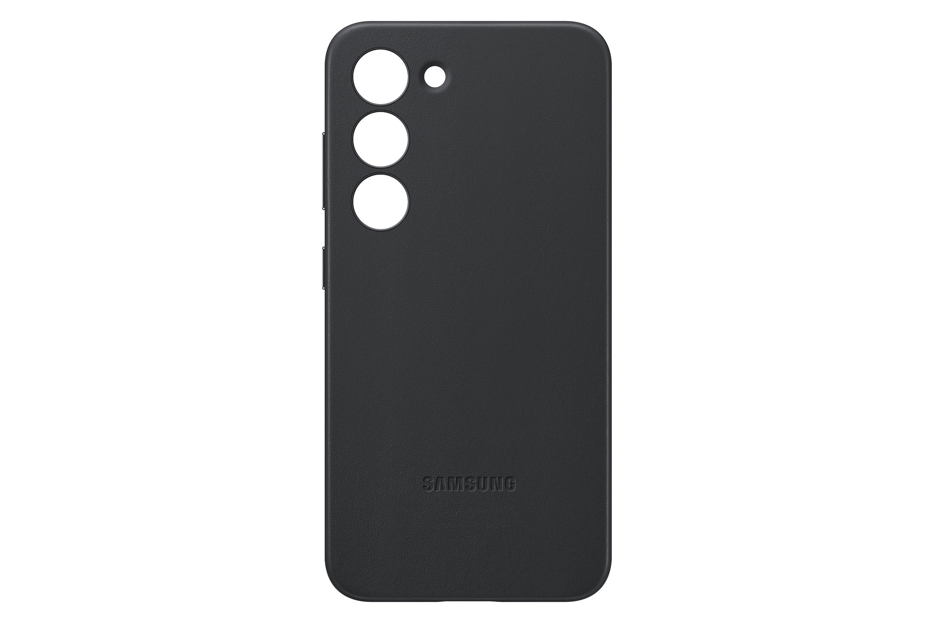 S23, Backcover, Leather SAMSUNG Black Case, Galaxy Samsung,