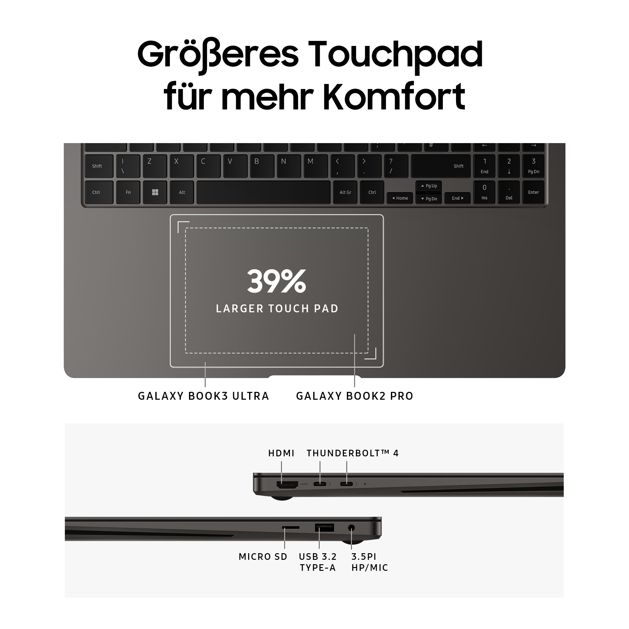 SAMSUNG Galaxy Book3 Ultra - 16 Zoll - Intel® Core™ i7 i7-13700H (Evo) - 16 GB - 512 GB - NVIDIA GeForce RTX™ 4050 - Windows 11 Home