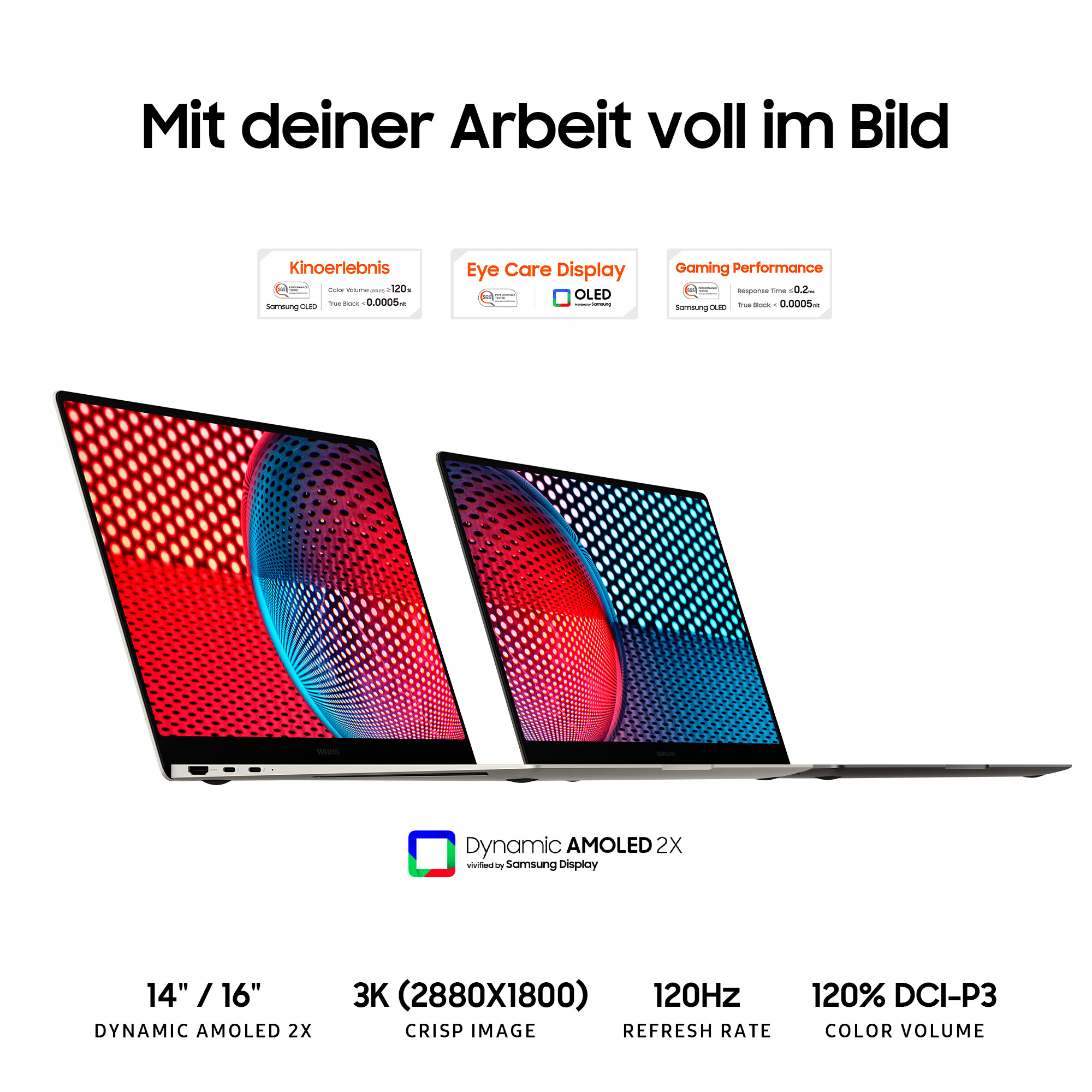 SAMSUNG Galaxy Book3 Pro - 16 Zoll - Intel® Core™ i5 i5-1340P (Evo) - 8 GB - 256 GB - Intel® Iris® Xᵉ - Windows 11 Home