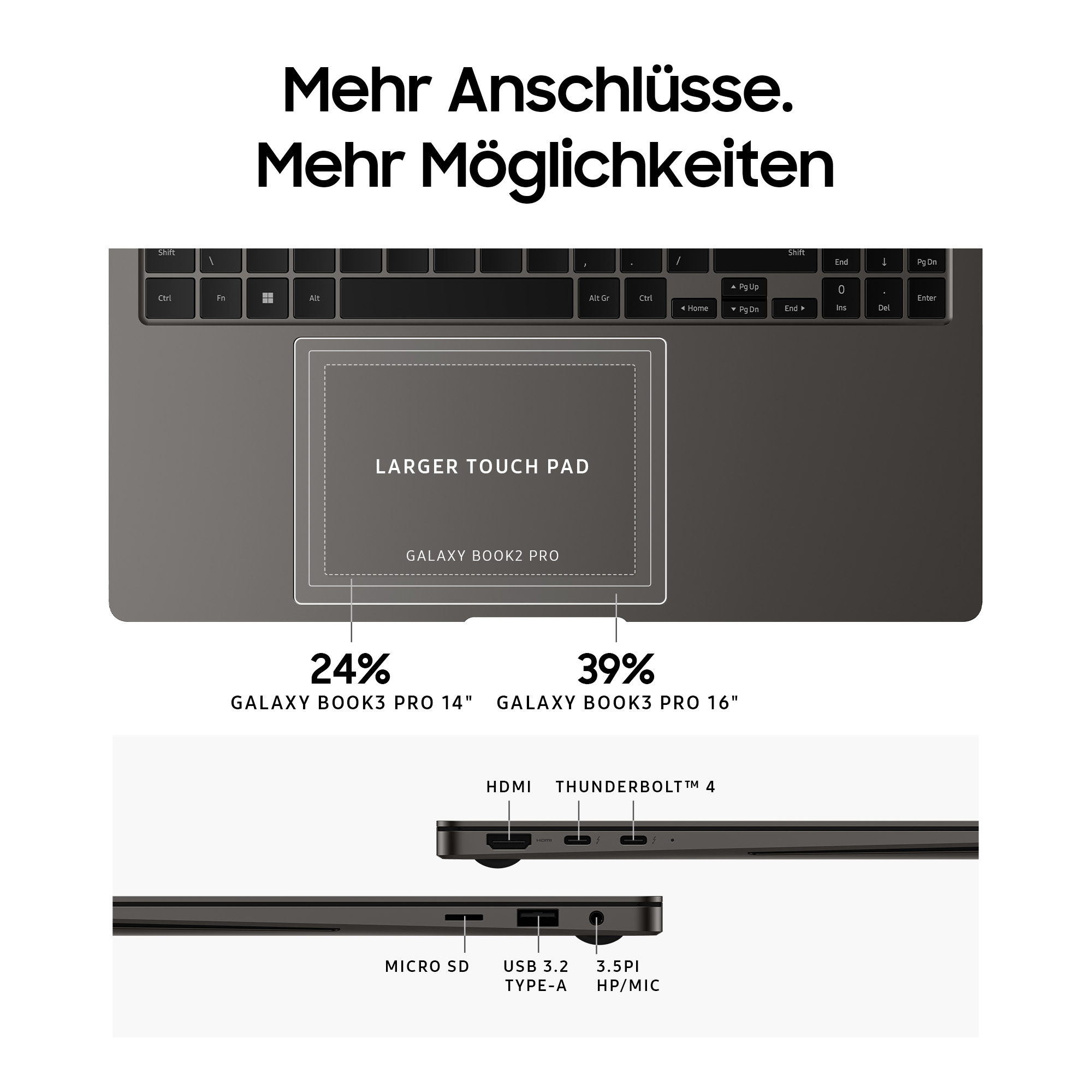 SAMSUNG Galaxy Book3 Pro - 16 Zoll - Intel® Core™ i5 i5-1340P (Evo) - 8 GB - 256 GB - Intel® Iris® Xᵉ - Windows 11 Home
