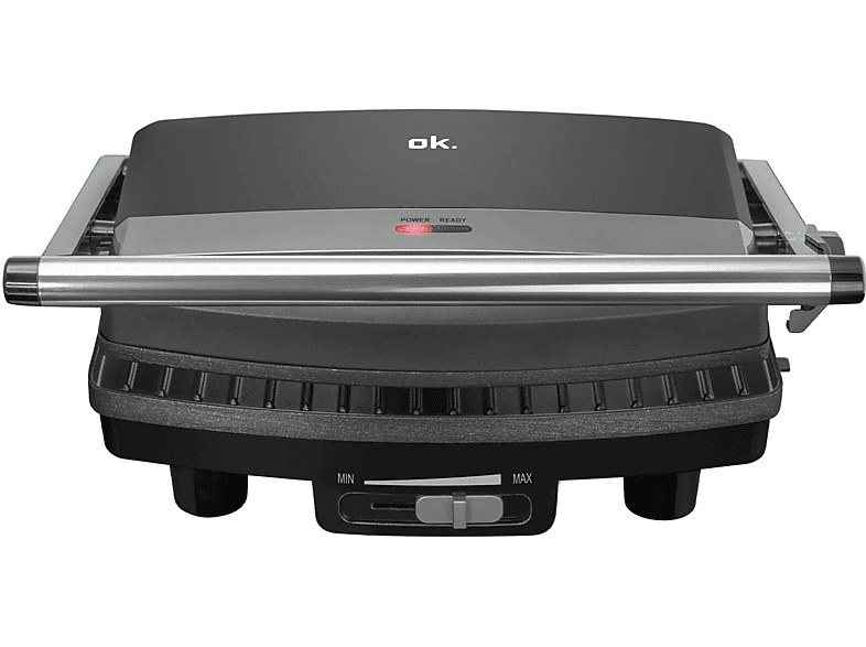 Bistecchiera OK OCG 1520 B, 1400W, piastre antiaderenti con controllo separato della temperatura e termostato integrato, cassetto di scolo del grasso