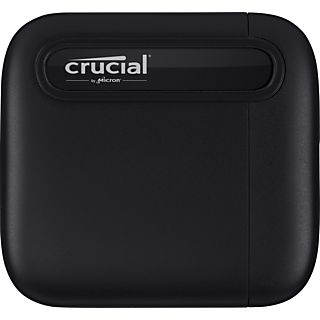 Disco duro SSD externo 500 GB - Crucial X6, USB 3.2 Gen 2, Velocidad lectura 540 MB/s, Negro