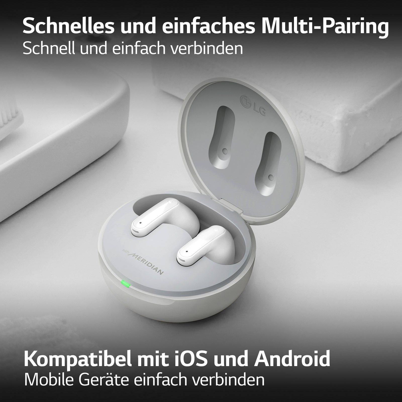 LG TONE Free DFP9E, In-ear Kopfhörer Bluetooth Hazel Gold
