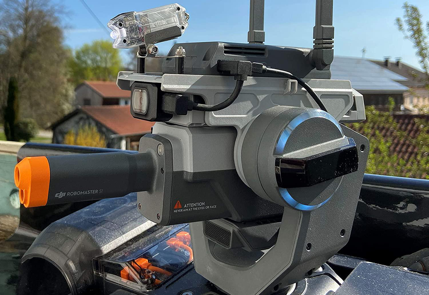 Transparent/Schwarz Drohnen SELFIE Beleuchtungssystem, 55 Single ROBOTERWERK S1