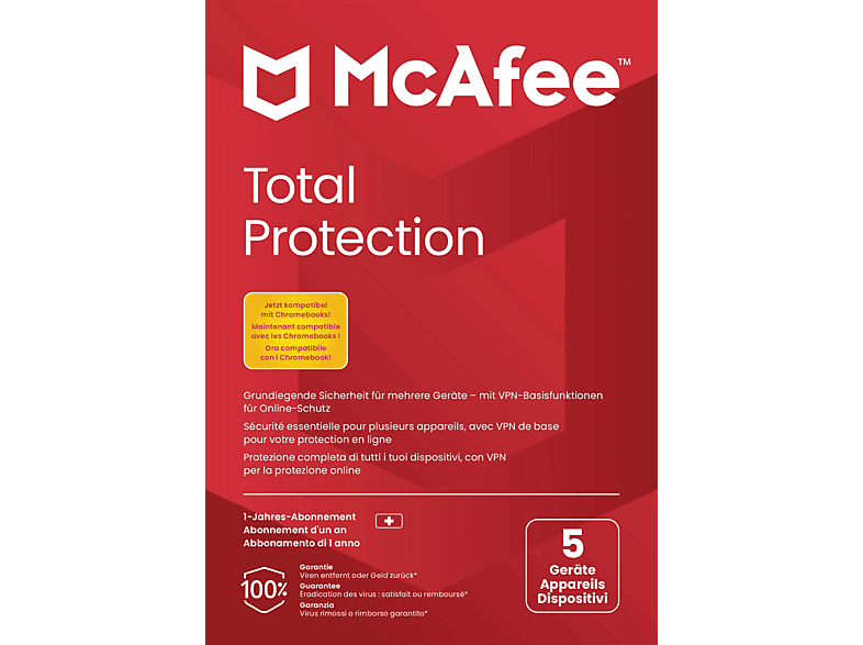 Total Protection (5 Geräte/1 Jahr) CiaB - PC/MAC Deutsch, Französisch, Italienisch