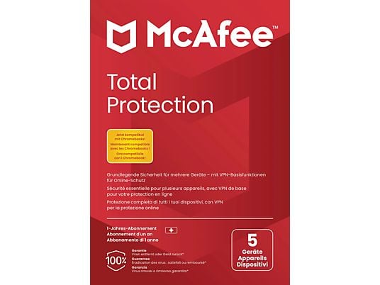 Total Protection (5 dispositivi/1 anno) CiaB - PC/MAC - Tedesco, Francese, Italiano