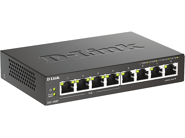 Thumbnail - D-LINK DGS-1008P/E Desktop Switch 8