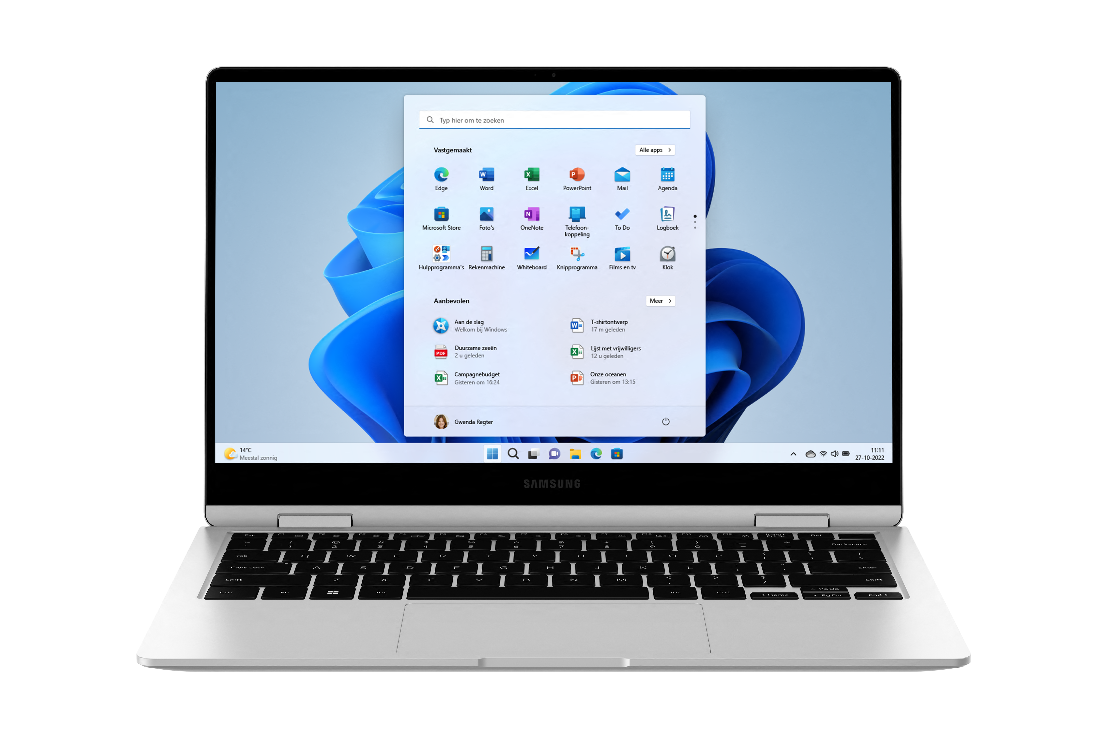 SAMSUNG Galaxy Book3 360 Zilver - 13.3 inch - Intel Core i7 - 16 GB - 512 GB