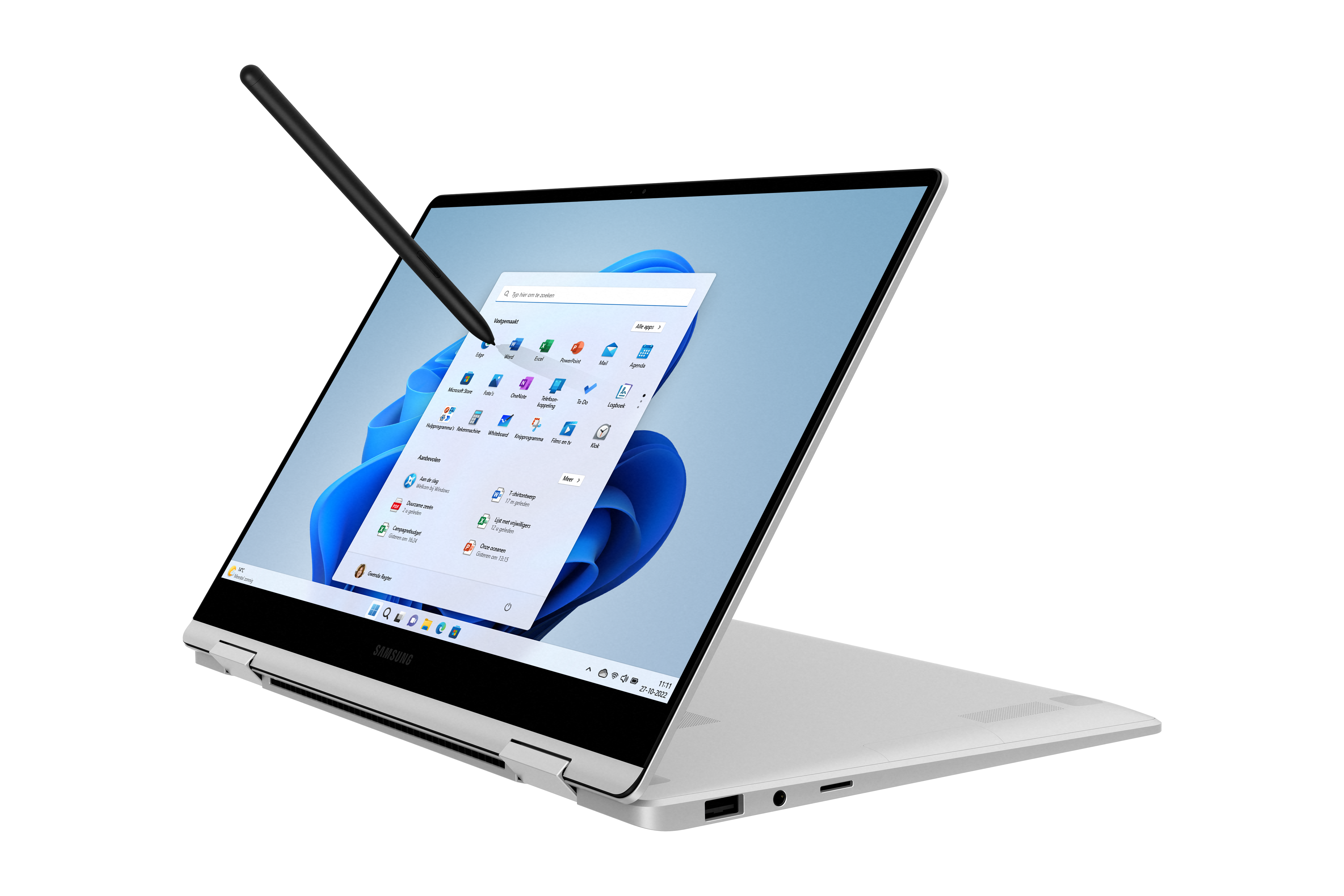 SAMSUNG Galaxy Book3 360 Zilver - 13.3 inch - Intel Core i7 - 16 GB - 512 GB