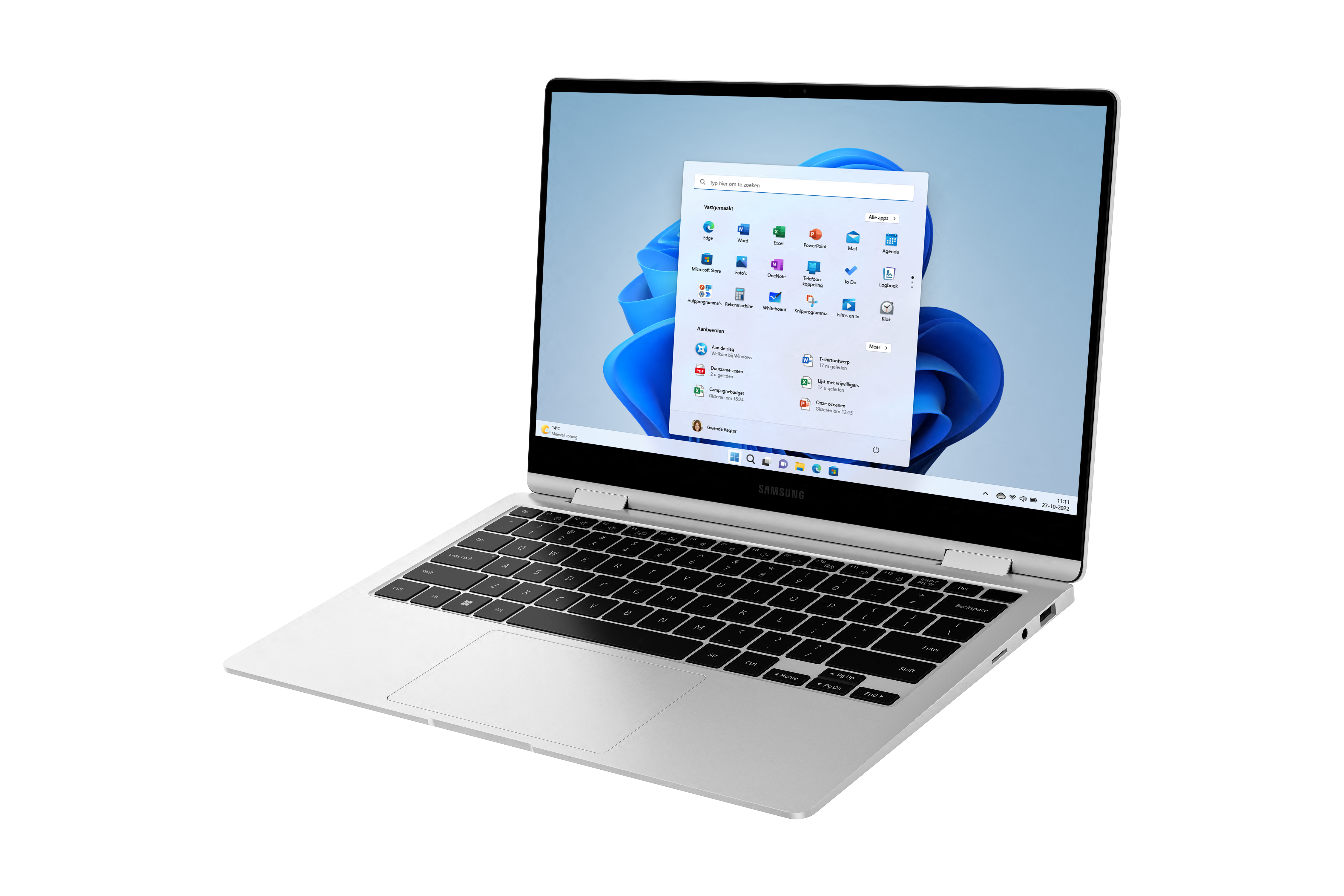 SAMSUNG Galaxy Book3 360 Zilver - 13.3 inch - Intel Core i7 - 16 GB - 512 GB