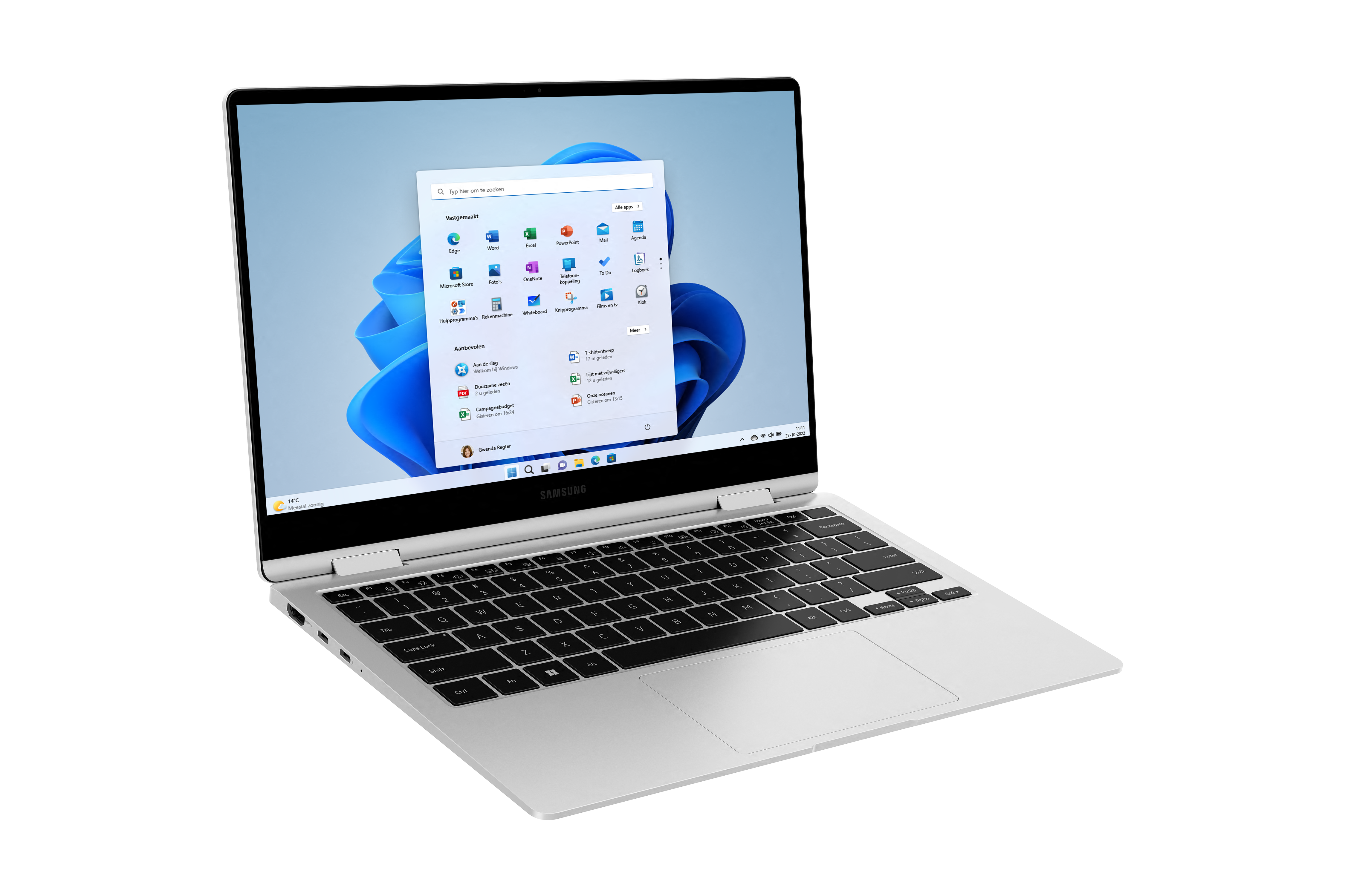 SAMSUNG Galaxy Book3 360 Zilver - 13.3 inch - Intel Core i7 - 16 GB - 512 GB