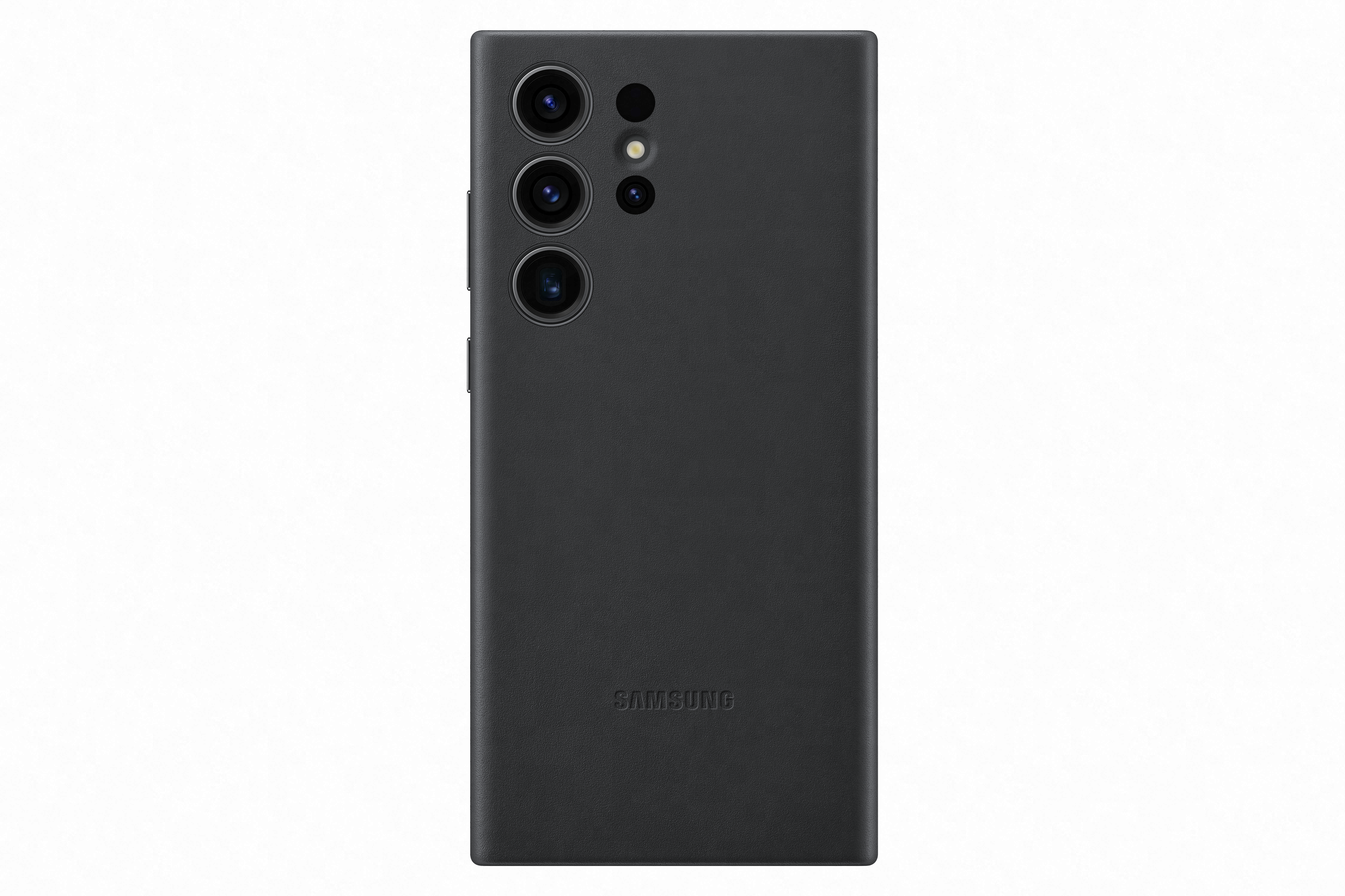 SAMSUNG Galaxy S23 Ultra Deri Telefon Kılıfı Siyah
