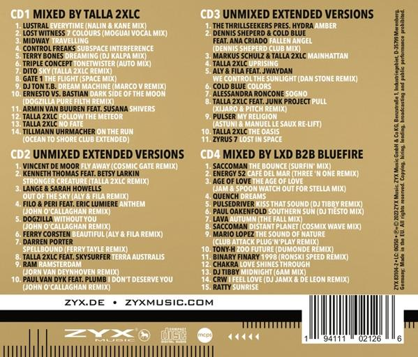 CD-Cover mit Titellisten von verschiedenen Künstlern und Alben. Text ist auf Deutsch mit Barcode.