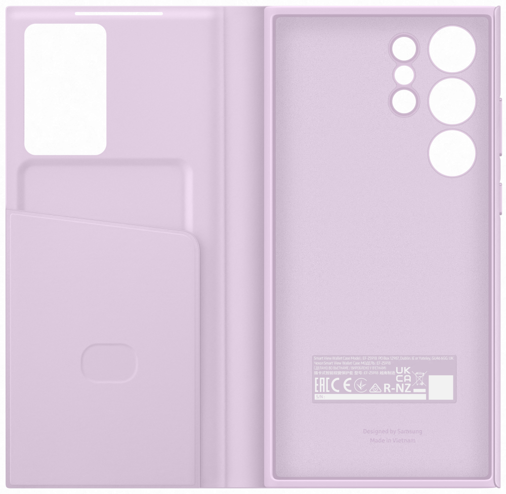 SAMSUNG Flipcover Smart View Galaxy S23 Ultra Lavender (EF-ZS918CVEGWW)