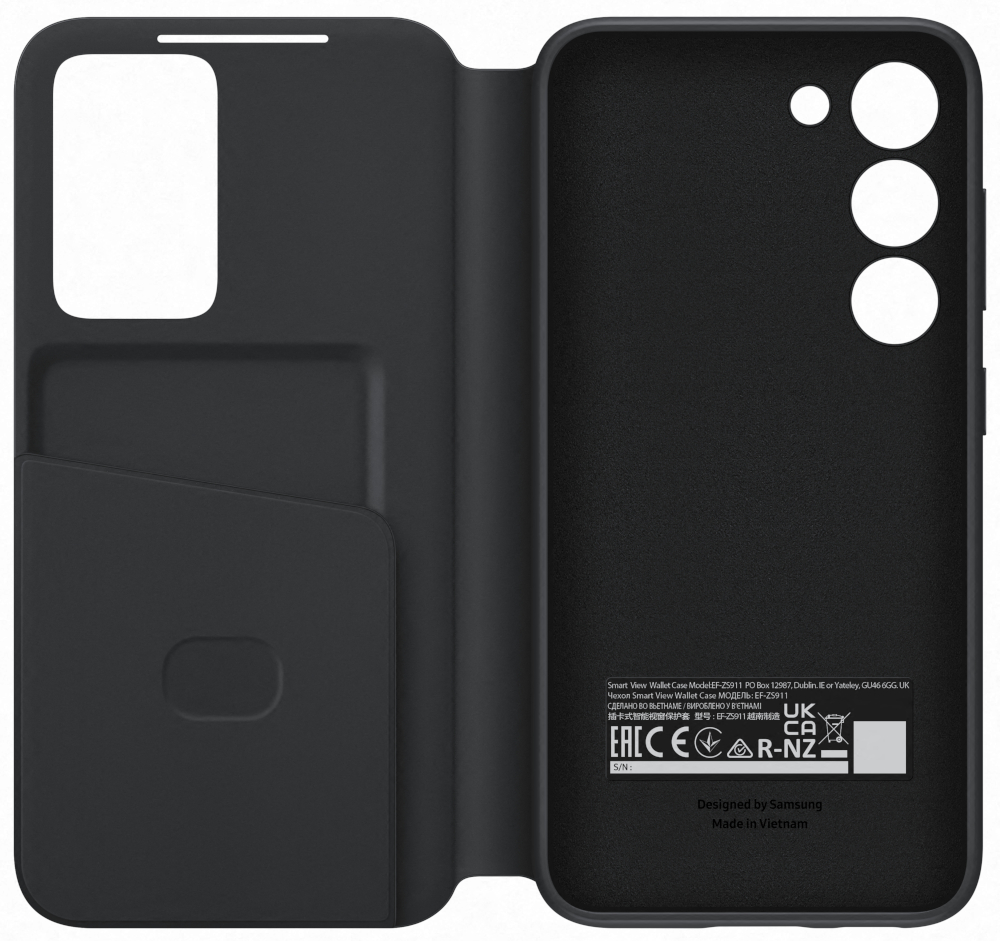 SAMSUNG Flipcover Smart View Galaxy S23 Noir (EF-ZS911CBEGWW)