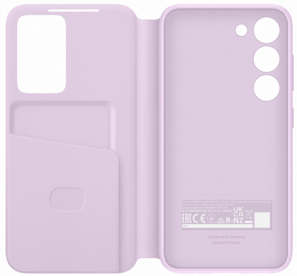 SAMSUNG Flipcover Smart View Galaxy S23 Lavande (EF-ZS911CVEGWW)