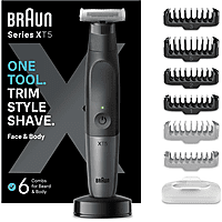 BRAUN XT5300 Barttrimmer und Körperrasierer für Gesichts- und Körperhaare