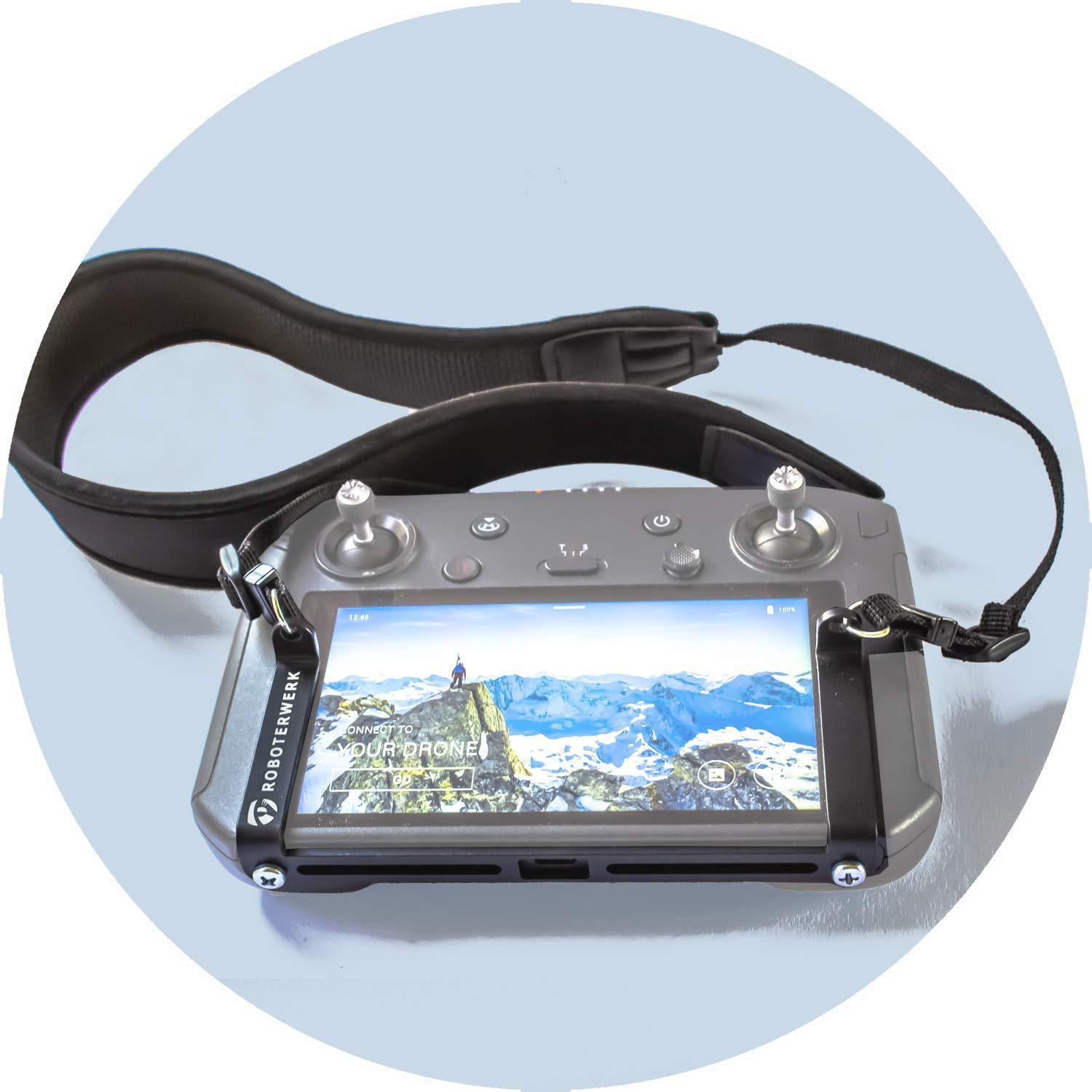 ROBOTERWERK für DJI Smart Controller (RM500) Schultergurt für Fernsteuerung, Schwarz