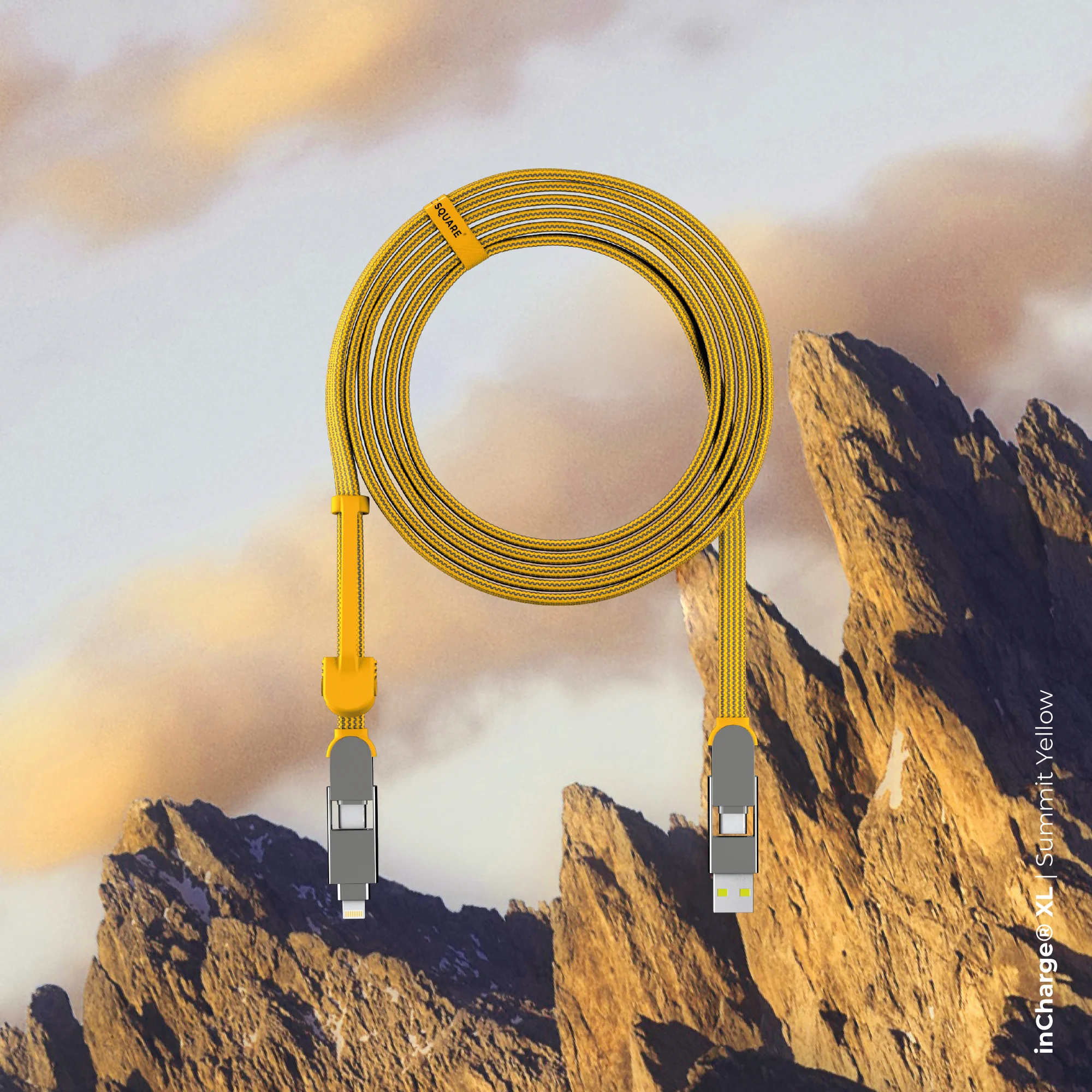 ROLLING SQUARE inCharge XL - Câble de charge et synchronisation (Jaune)