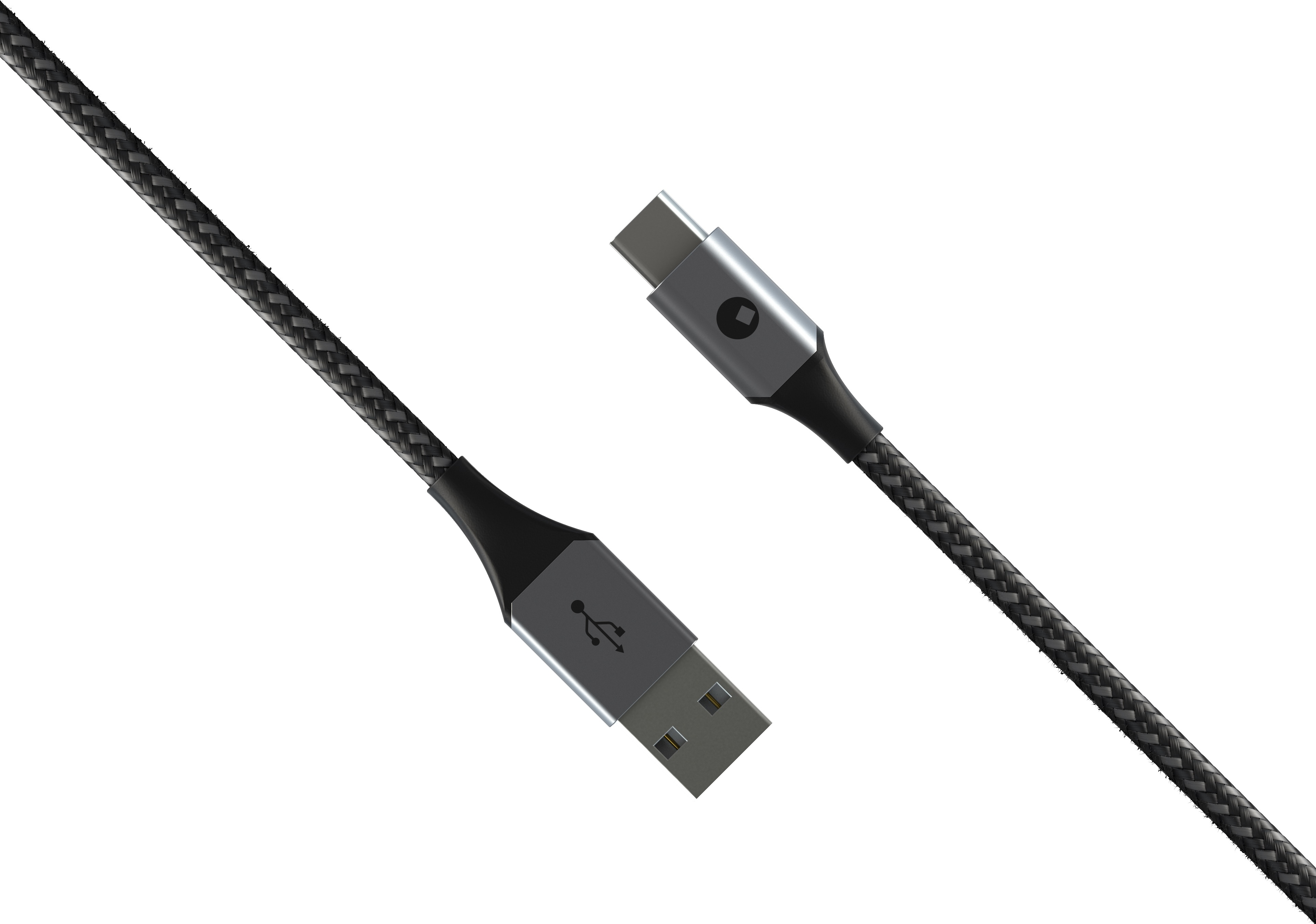 ROLLING SQUARE BAC1R - USB-A zu USB-C Kabel (Schwarz)