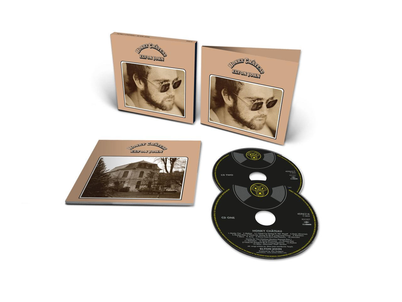 Elton Johns Honky Chateau Album-Set, einschließlich Album und zwei CDs.