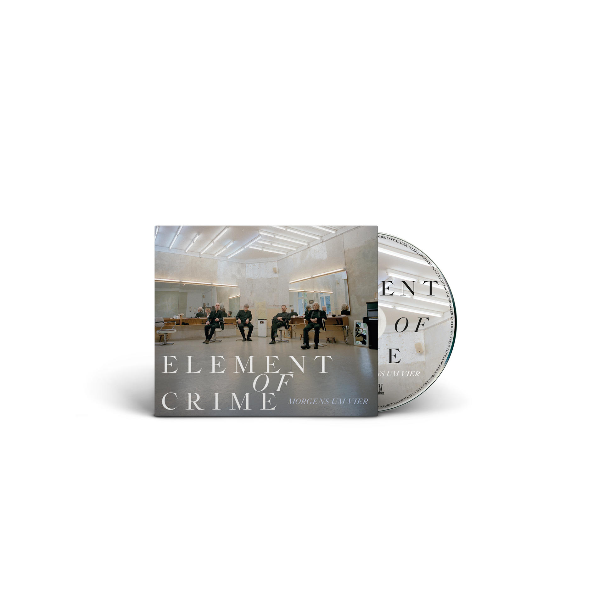 CD-Hülle mit den Worten 'ELEMENT OF CRIME' und einem Foto einer Band.
