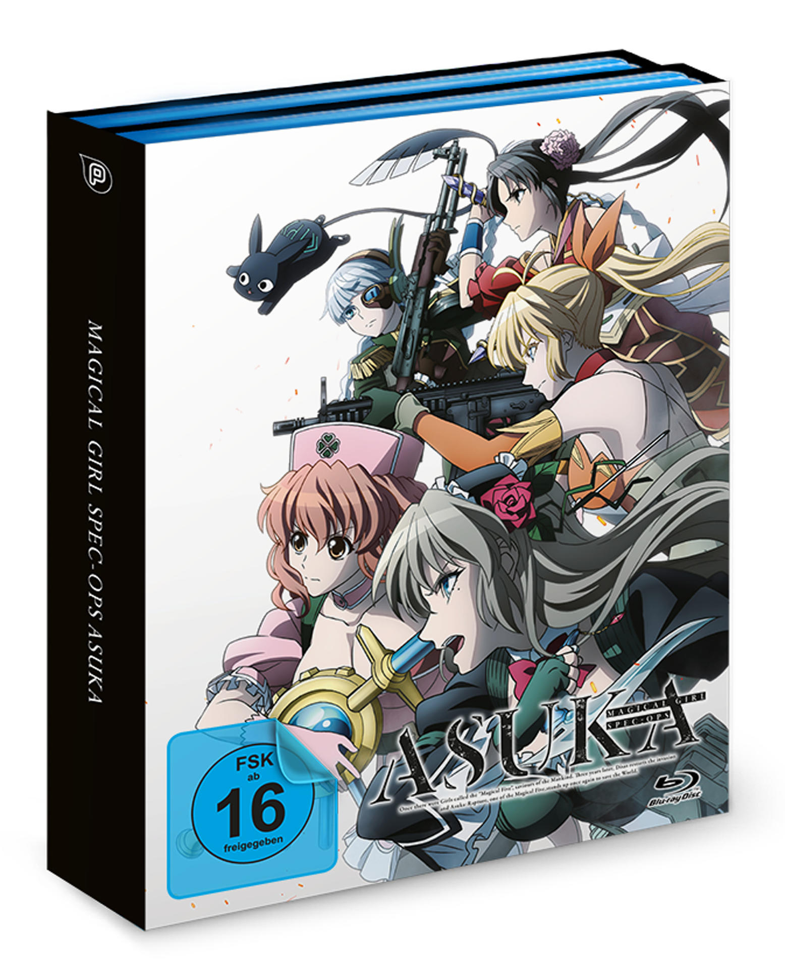 Anime-DVD-Box-Set mit bunten Charakteren, Titel 'Magical Girl Spec-Ops Asuka'.