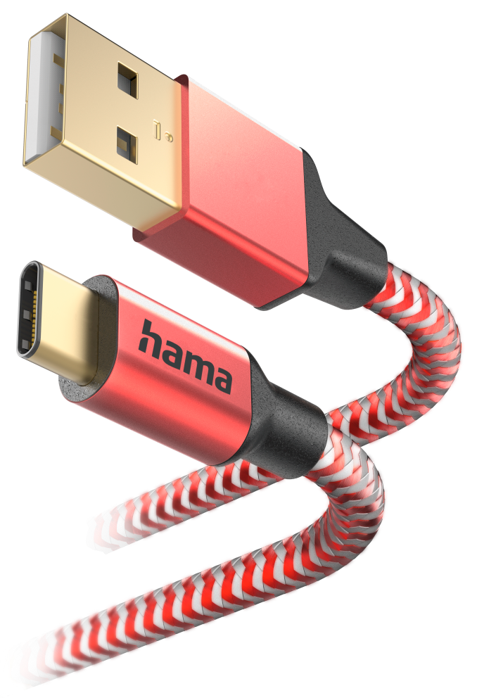 HAMA FIC E3 USB-A - Type-C adatkábel, 1,5 méter, piros (201559)