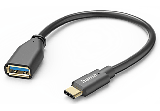 HAMA FIC E3 USB TYPE-C OTG adapter 0,15 méter; fekete (201605)