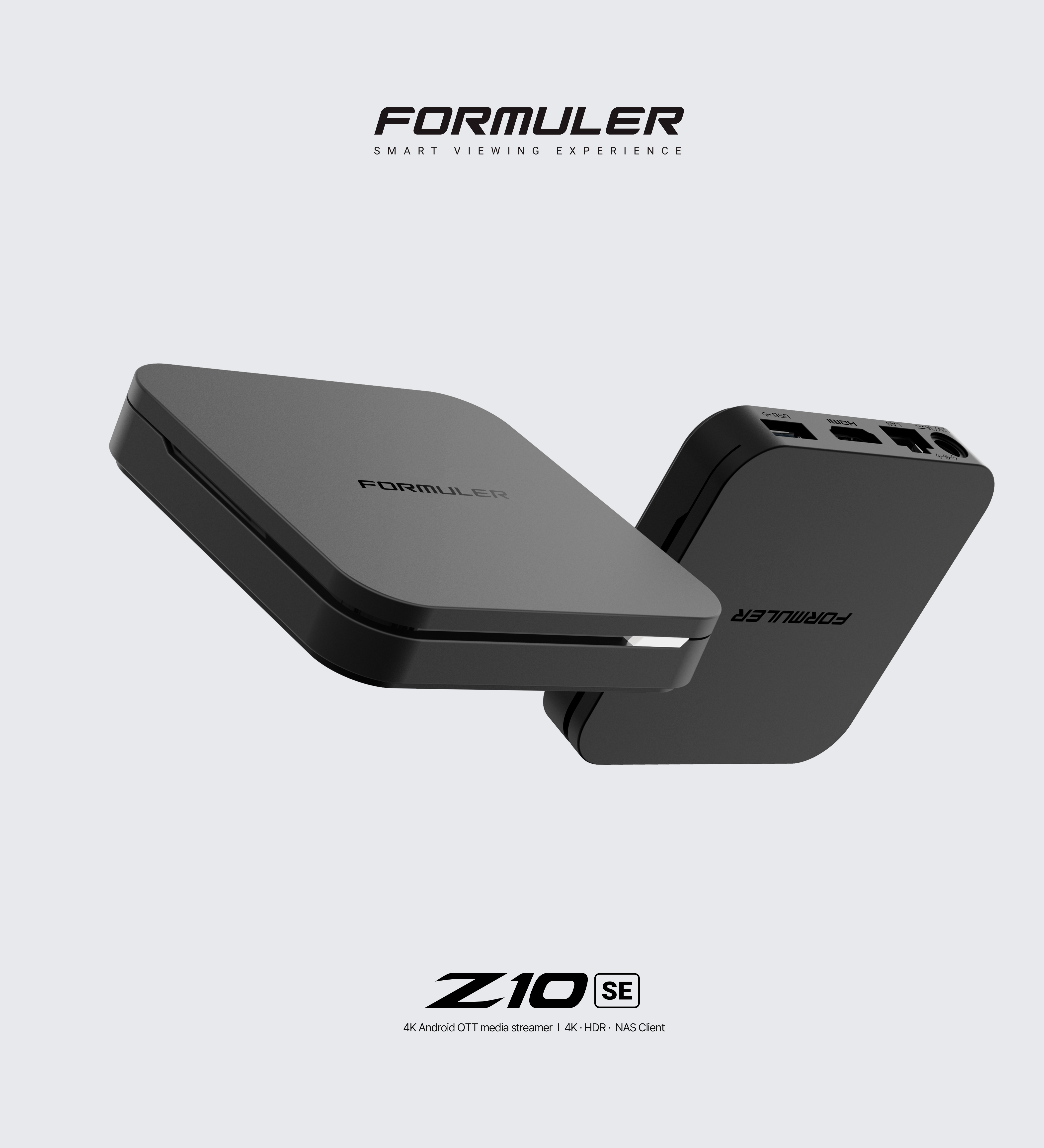 Deux appareils de streaming noirs avec la marque FORMULER sur fond clair.