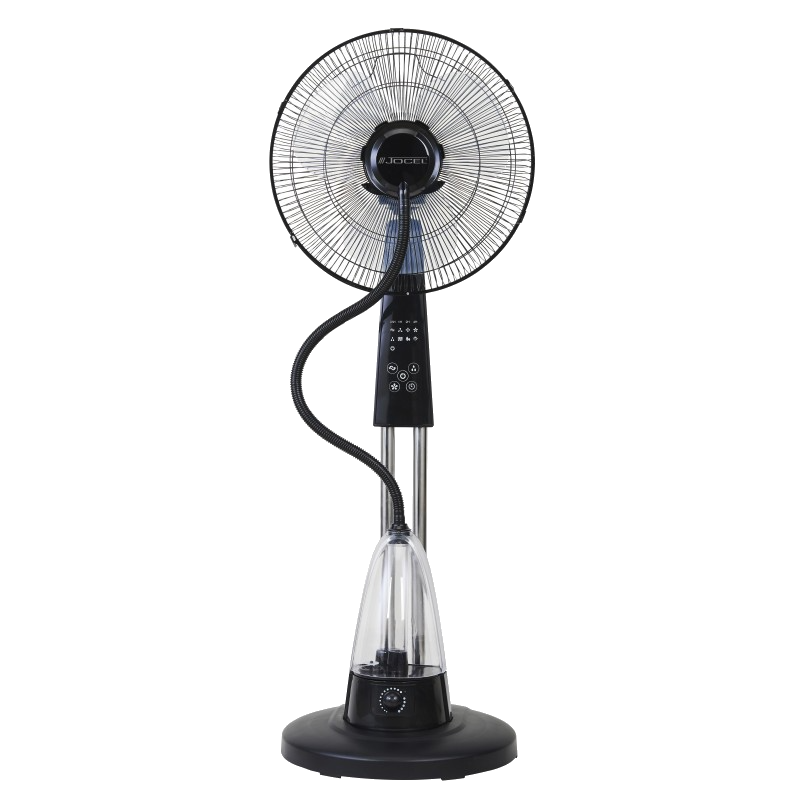 Ventilador de pie - Jocel JVA030658, 70 W, 3 Niveles de velocidad, Con nebulizador de agua, Con mando, Negro