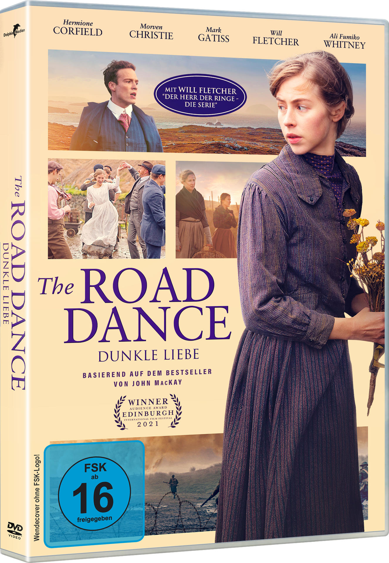 DVD-Hülle von 'The Road Dance', mit Schauspielern und Filmstills. Weißer Hintergrund.