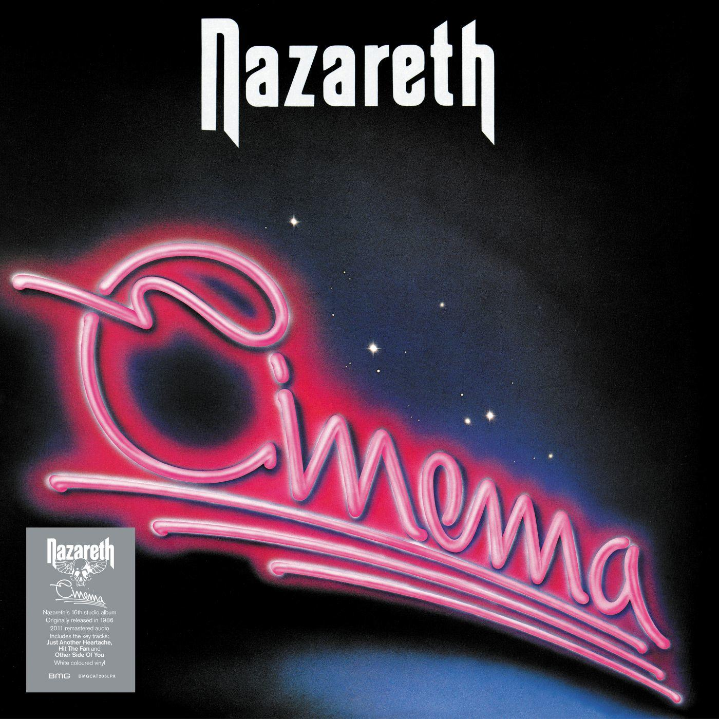 Nazareth albumborító, rózsaszín szöveg feketén. Logó és az album címe.