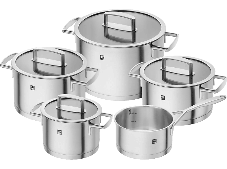 Zwilling Vitality Kochtopfset (5 tlg., für alle Herdarten, Silber, 18/10 Edelstahl)
