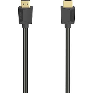 Cable HDMI - Hama 205007, Ethernet 2.0, 5 m, Para transmisión 4K, 100 MB/s, Recubrimiento de oro, Negro