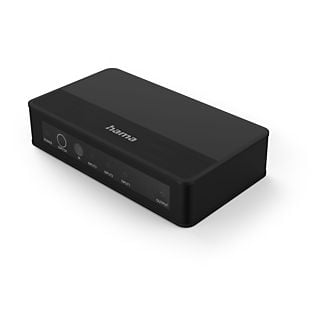 Conmutador HDMI - Hama 00121770, 3 entradas HDMI, Control remoto, Negro