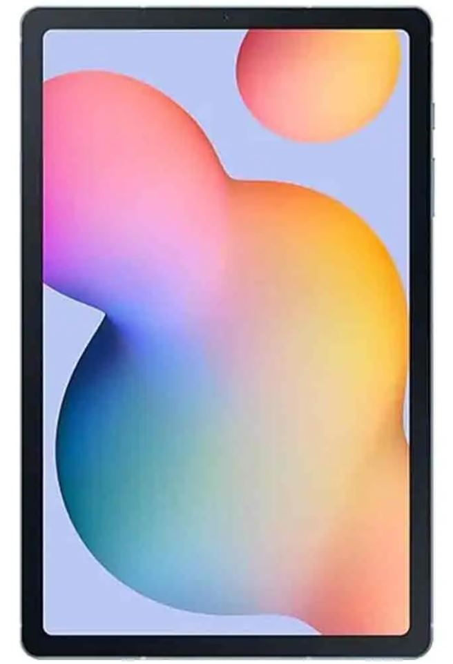 Ekranda soyut, renkli tasarımlı tablet.