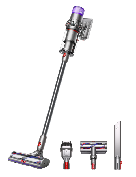 Aspirador escoba - Dyson v15 Detect, 240 W, Aut 60 min, Ajuste de potencia, 3 Modos, Sensor Suciedad, Negro