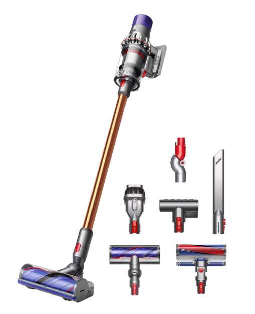 Aspirador escoba - Dyson Cyclone v10 Absolute, 150 W, Autonomía 60 min, 0.76 l, Inalámbrico, Potente succión, Adaptador Zonas Bajas, Níquel/Cobre