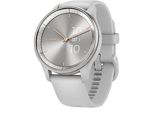 GARMIN vívomove Trend - Smartwatch (Breite: 20 mm, Silikon, Hellgrau/Silber)